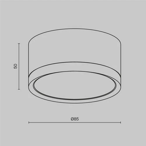 Потолочный светильник Ceiling Hoop, 1xGX53 Черно-белый (Maytoni Technical, C086CL-GX53-SRD-BW) - Amppa.ru