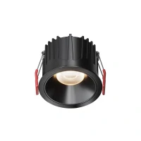 Встраиваемый светильник Downlight Alfa LED 15W, 3000K, Черный (Maytoni Technical, DL043-01-15W3K-RD-B-1)