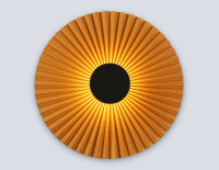 Настенный светодиодный светильник BK/CF черный/кофе 6W 3000K D300*100 (Ambrella Light, LH72647)