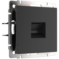 W1181008/ Электроустановочные изделия - Розетка Ethernet RJ-45 (черный матовый)