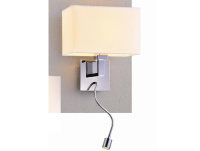 Бра MELISSA 14000, 1+1xE27+LED, хром (Newport, 14202/A LED white) М0052655