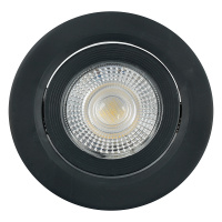 Светодиодный светильник Feron.ONE AL540 встраиваемый 7W 4000K черный "круг", 52050