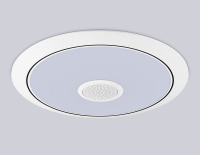 Музыкальный светодиодный светильник c подсветкой RGB WH белый IP20 52W 3000-6500K+RGB Music 450*65 (ПДУ ИК) (Ambrella Light, FZ720)