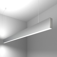 Линейный светодиодный подвесной двусторонний светильник 128см 50W 6500K серебряный 101-200-40-128 (Elektrostandard Pro, Линейный светодиодный подвесной двусторонний светильник 128см 50W 6500K серебряный)