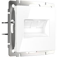 W1181101/ Электроустановочные изделия - Розетка двойная Ethernet RJ-45 (белый)
