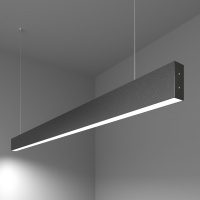 Линейный светодиодный подвесной односторонний светильник 128см 25Вт 6500К черный LSG-01-1-8*128-21-6500-MSh (Elektrostandard Pro, Линейный светодиодный подвесной односторонний светильник 128см 25Вт 6500К черный)